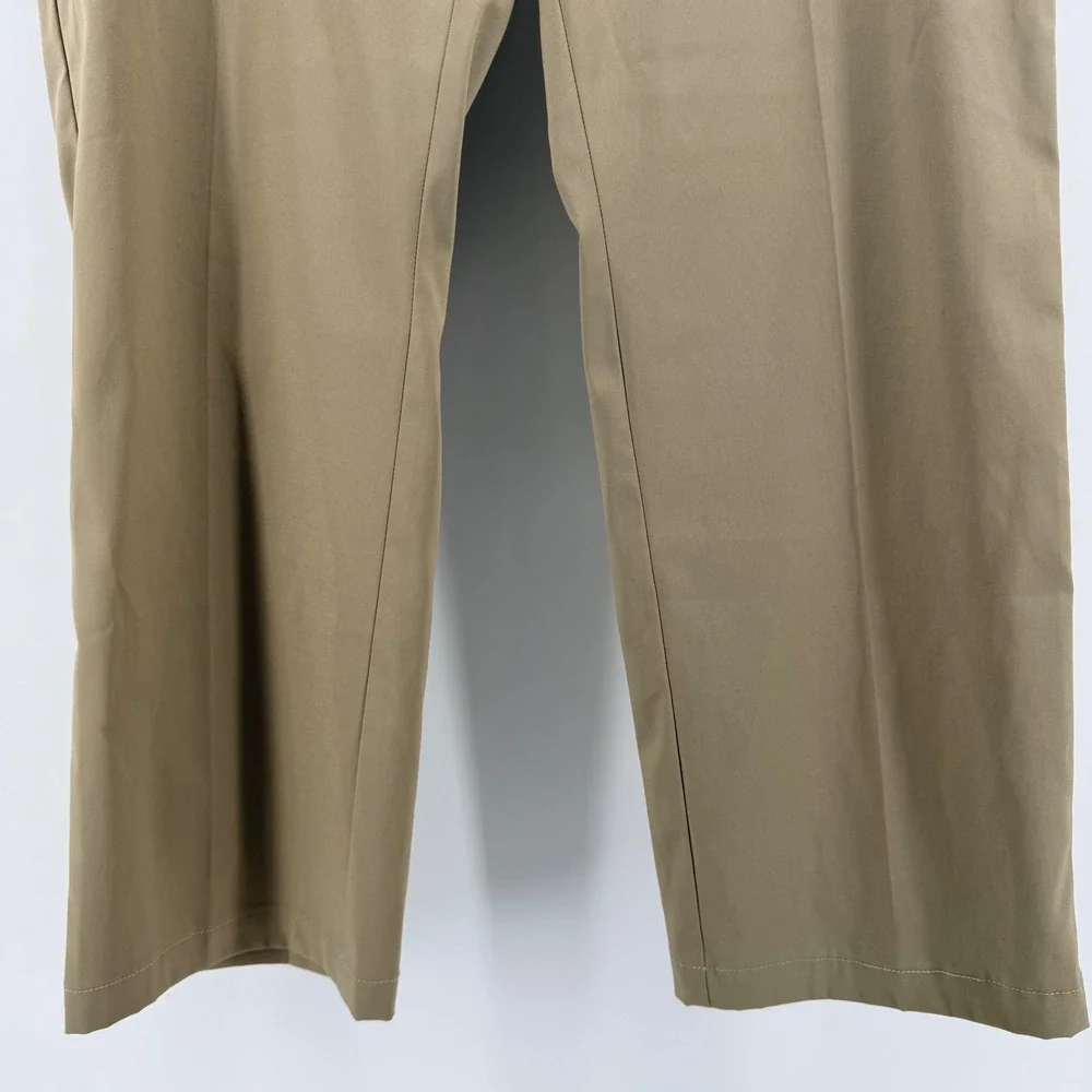 Nike Golf Dri-FIT Flat Front Pants Performance Khaki Tan 38x29 Mens Trousers